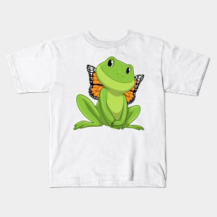 Frog with Butterfly Kids T-Shirt